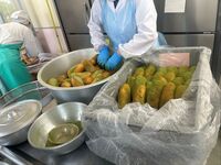 粉は熱いうちにつけます。