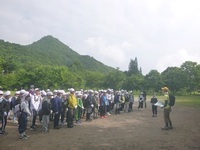 所員さんに登山の大切な約束について指導を受けます