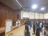 退所式　校歌も歌い学校のこと(さいたまのこと)を少し恋しく思い出しました